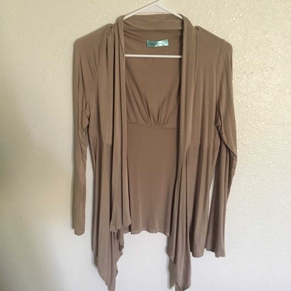 Tan cardigan